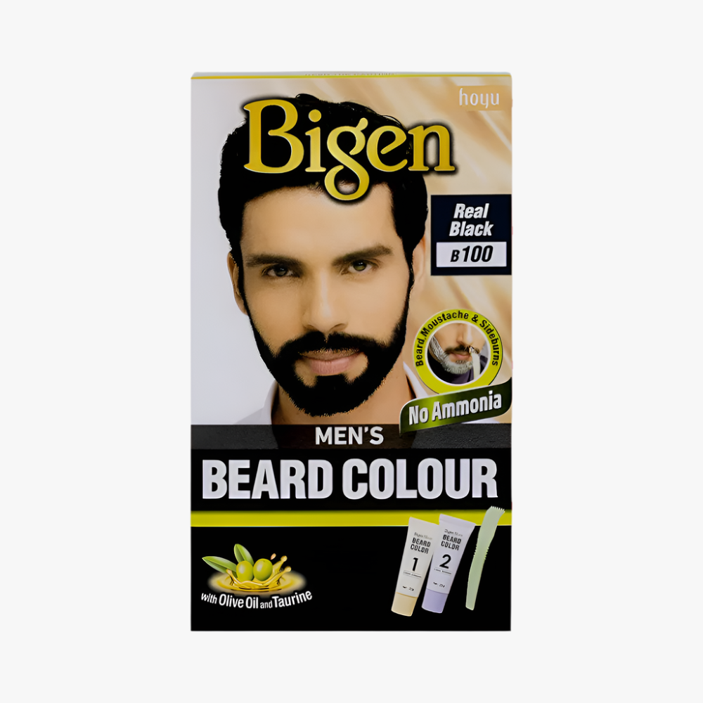 Bigen Men's Beard Color #100B Real Black
